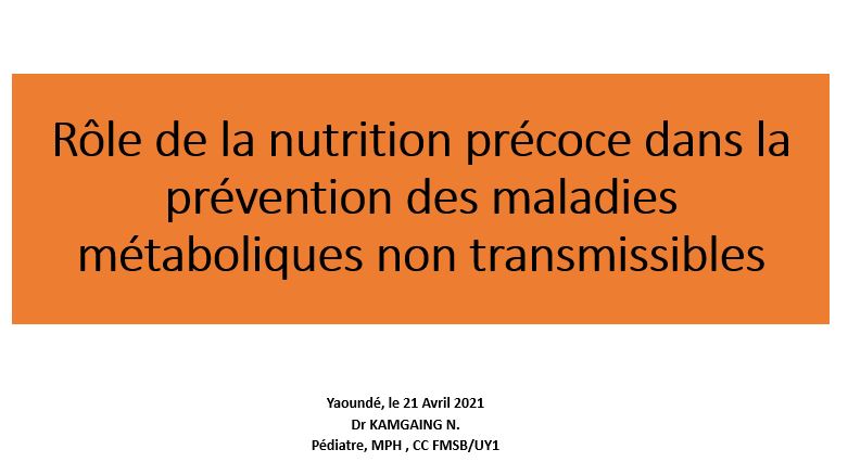 Rôle de la nutrition précoce dans la prévention des maladies métaboliques non transmissibles