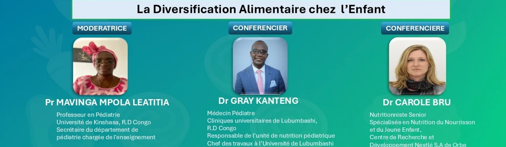 La Diversification Alimentaire chez l'Enfant RDC 26 MARS 26
