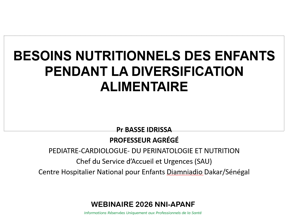 BESOINS NUTRITIONNELS ENFANCE
