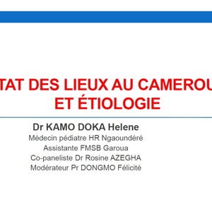 Etat des lieux et étiologies de la faim cachée et de la carence en fer au Cameroun