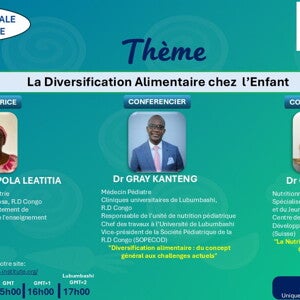 La Diversification Alimentaire chez l'Enfant RDC 26 MARS 26