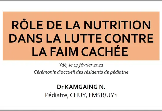 Role De La Nutrition Dans La Lutte Contte La Faim Cachee 