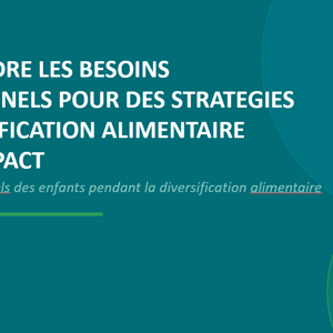 Besoins nutritionnels des enfants pendant la diversification alimentaire - Pr Gouado