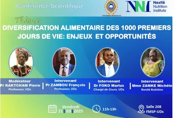 DIVERSIFICATION ALIMENTAIRE DES 1000 PREMIERS JOURS DE VIE: ENJEUX ET OPPORTUNITES UDs