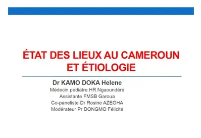 Etat des lieux et étiologie au Cameroun