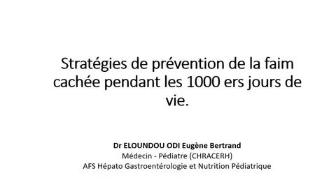 Stratégies de prévention de la faim cahée Stratégies de prévention de la faim cahée